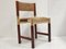 Vintage Dining Chair in Mahogany, Gilded Brass & Velvet, 1970s, Image 7