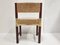 Vintage Dining Chair in Mahogany, Gilded Brass & Velvet, 1970s 8