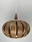 Scandinavian Ufo Mushroom Pendants in Wood Veneer by Hans-Agne Jakobsson, 1970s 4