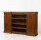 Golden Oak Inverted Breakfront Enclosed & Open Bookcase, 1890s 2