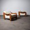 Mid-Century Italian Oak Lounge Chairs, 1960s, Set of 2 2