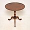 Antique Burr Walnut Snap Top Occasional Table, 1900s 1