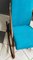 Armless Rocking Chair in Blue Velvet Upholstery from Ton, 1960s 11