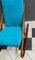 Armless Rocking Chair in Blue Velvet Upholstery from Ton, 1960s 12