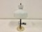 Italian White Glass and Brass Table Lamp, 1950s, Image 2
