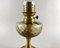 Vintage Kerosene Table Lamp in Brass & Glass 4