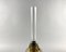 Vintage Kerosene Table Lamp in Brass & Glass 5