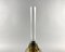 Vintage Kerosin Tischlampe aus Messing & Glas 5
