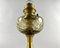 Lámpara de mesa de queroseno vintage de latón y vidrio, Imagen 3