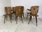 Mid-Century Brutalist Wood Dining Chairs, 1950s, Set of 6 10