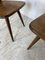 Mid-Century Brutalist Wood Dining Chairs, 1950s, Set of 6, Image 4