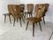 Mid-Century Brutalist Wood Dining Chairs, 1950s, Set of 6, Image 1