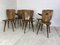 Sedie da pranzo brutaliste Mid-Century in legno, anni '50, set di 6, Immagine 21