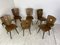 Mid-Century Brutalist Wood Dining Chairs, 1950s, Set of 6 5