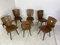Mid-Century Brutalist Wood Dining Chairs, 1950s, Set of 6 19