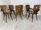 Brutalistische Mid-Century Esszimmerstühle aus Holz, 1950er, 6er Set 15