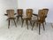 Mid-Century Brutalist Wood Dining Chairs, 1950s, Set of 6 6
