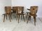 Mid-Century Brutalist Wood Dining Chairs, 1950s, Set of 6 3