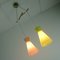 Lampade a sospensione con paralumi in vetro colorato, anni '50, Immagine 9