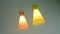 Lampade a sospensione con paralumi in vetro colorato, anni '50, Immagine 7