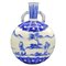 Chinesische Kürbisvase aus Weißem & Blauem Porzellan, 1915 1