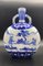 Chinesische Kürbisvase aus Weißem & Blauem Porzellan, 1915 2