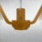 Wood & Glass Chandelier attributed to Wood Humpolec, 1960s 7