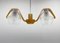 Wood & Glass Chandelier attributed to Wood Humpolec, 1960s 8