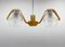 Wood & Glass Chandelier attributed to Wood Humpolec, 1960s, Image 8