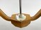 Wood & Glass Chandelier attributed to Wood Humpolec, 1960s 5