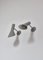 Arne Jacobsen zugeschriebene grau lackierte Wandlampen für Louis Poulsen, 1960er, 2er Set 3