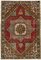 Anatolischer Vintage Teppich in Beige & Rot 1