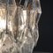 Poliedri Murano Glas Kronleuchter im Stil von Carlo Scarpa, 1980er 3
