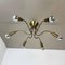 Italian Brass Theatre Ceiling Light by Gio Ponti for Stilnovo, Italy, 1950s 12