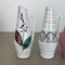 Vases Fat Lava Pottery Vintage attribués à Scheurich Foreign, Allemagne, 1950s, Set de 4 4