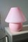 Vintage Murano Large Light Pink Mushroom Lamp, 1970s, Image 1