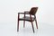 Dänischer Sessel aus Leder & Holz von W. Beck für Larsen & Madsen, 1950 3