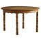 Danish Round Dining Table in Oak with Two Extensions, 1960s, Image 1
