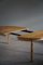 Mesa de comedor danesa redonda de roble con dos extensiones, años 60, Imagen 8