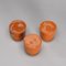 Pots Orange en Céramique par Mado Jolain, 1960s, Set de 3 8