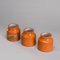 Orange Ceramic Pots by Mado Jolain, 1960s, Set of 3 2