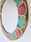 Vintage Mid-Century Ceramic Mirror with Pottery Frame, France, 1960s 5