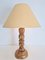 Brutalistische Mid-Century Tischlampe aus Holz, 1950er 1