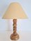 Mid-Century Brutalist Wooden Table Lamp, 1950s, Image 1