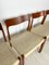 Mid-Century Danish Teak & Papercord Dining Chairs, 1960s, Image 9