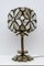 Italian Brutalist Table Lamp in Longobard Glass & Wrought Iron, 1970s, Image 1