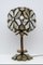 Lámpara de mesa brutalista italiana de vidrio Longobard y hierro forjado, años 70, Imagen 1