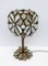 Italian Brutalist Table Lamp in Longobard Glass & Wrought Iron, 1970s, Image 5