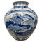 Chinese Blue and White Porcelain Vase with Lotus Flower Decorations, Image 1