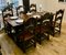 17th Century Charles II Oak Refectory Dining Table and Chairs, Set of 7 2